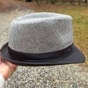 Grey and black womenswear Fedora hat BRAND NEW!